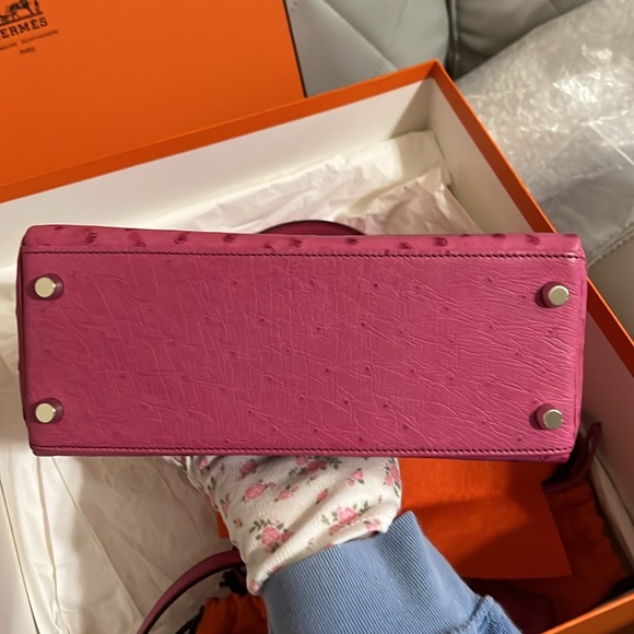 Hermes Kelly ostrich 25 - Picture 14 of 16